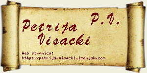 Petrija Višacki vizit kartica